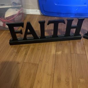 Black faith sign